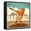 Retro Baseball Poster. Vector Illustration.-Radoman Durkovic-Framed Stretched Canvas