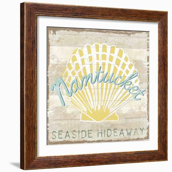 Retro Bay - Shell-Clara Wells-Framed Giclee Print