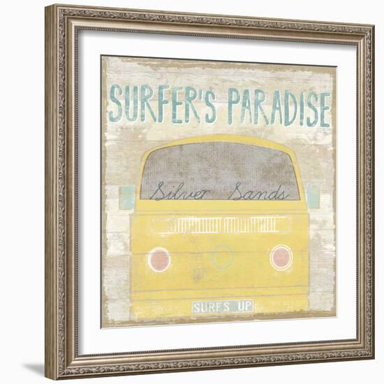 Retro Bay - Surf-Clara Wells-Framed Giclee Print