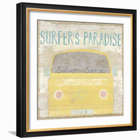 Retro Bay - Surf-Clara Wells-Framed Giclee Print