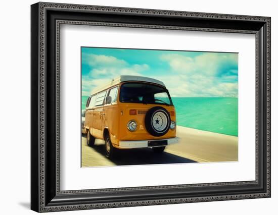 Retro Beach Van-Janis Lacis-Framed Photographic Print