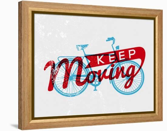 Retro Bike Concept Typography-cienpies-Framed Stretched Canvas
