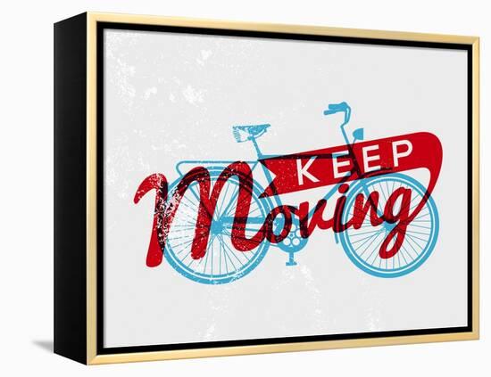 Retro Bike Concept Typography-cienpies-Framed Stretched Canvas