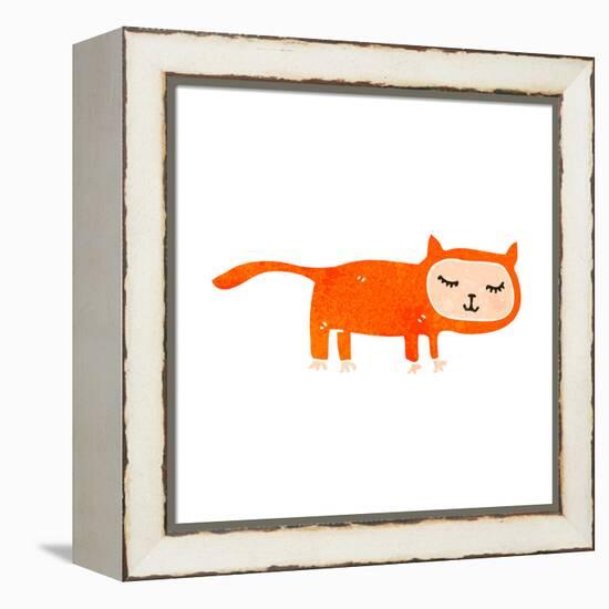 Retro Cartoon Cat Costume-lineartestpilot-Framed Stretched Canvas