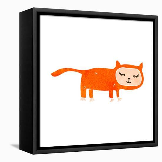 Retro Cartoon Cat Costume-lineartestpilot-Framed Stretched Canvas