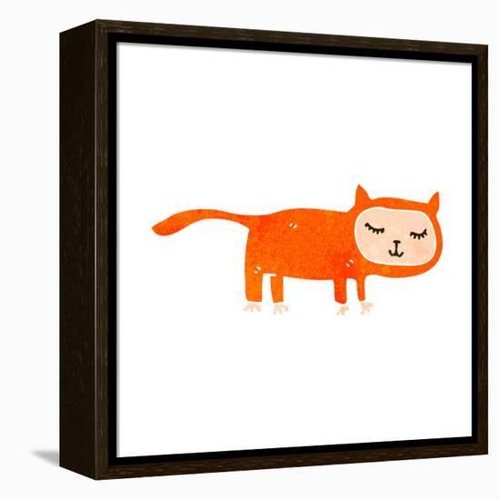 Retro Cartoon Cat Costume-lineartestpilot-Framed Stretched Canvas