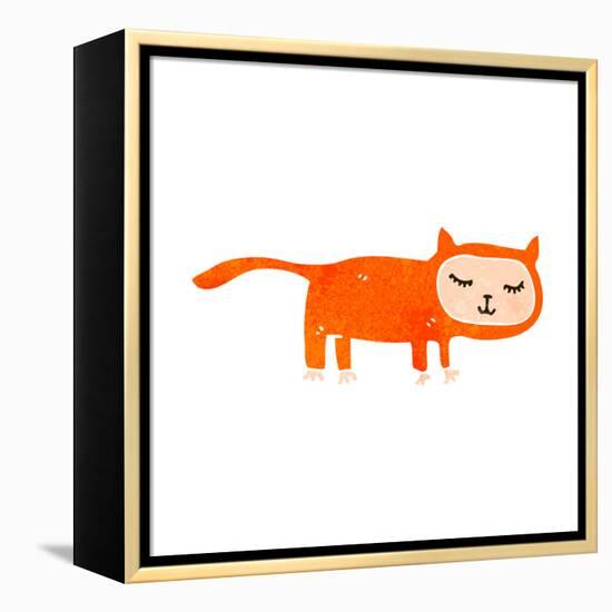 Retro Cartoon Cat Costume-lineartestpilot-Framed Stretched Canvas