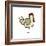 Retro Cartoon Chicken-lineartestpilot-Framed Art Print