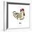 Retro Cartoon Chicken-lineartestpilot-Framed Art Print