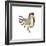 Retro Cartoon Chicken-lineartestpilot-Framed Art Print