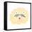 Retro Cartoon Cloud with Mustache-lineartestpilot-Framed Stretched Canvas