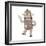 Retro Cartoon Dancing Robot-lineartestpilot-Framed Art Print