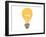 Retro Cartoon Light Bulb Symbol-lineartestpilot-Framed Premium Giclee Print