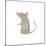 Retro Cartoon Little Mouse-lineartestpilot-Mounted Art Print