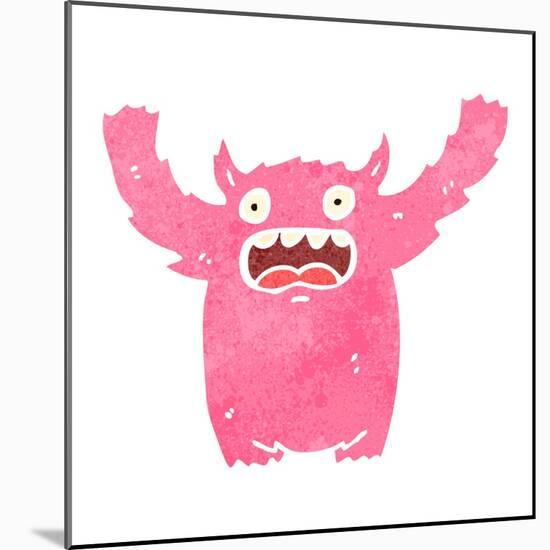 Retro Cartoon Monster-lineartestpilot-Mounted Art Print