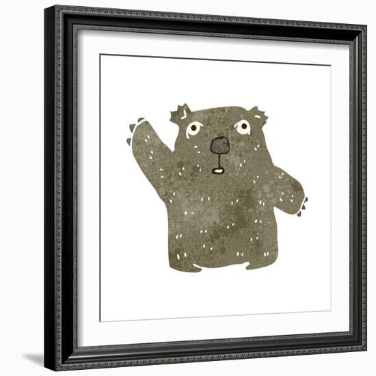 Retro Cartoon Wombat-lineartestpilot-Framed Photographic Print