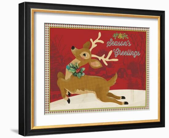 Retro Christmas 2-Holli Conger-Framed Giclee Print