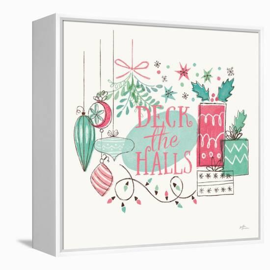 Retro Christmas III Bright-Janelle Penner-Framed Stretched Canvas