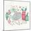 Retro Christmas III Bright-Janelle Penner-Mounted Art Print