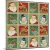 Retro Christmas repeat 1-Holli Conger-Mounted Giclee Print