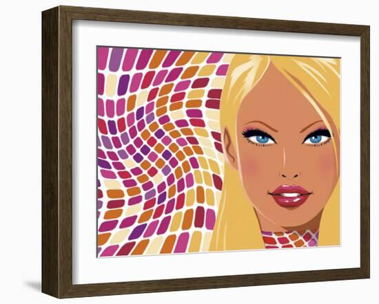 Retro Cubes-Mandy Reinmuth-Framed Art Print