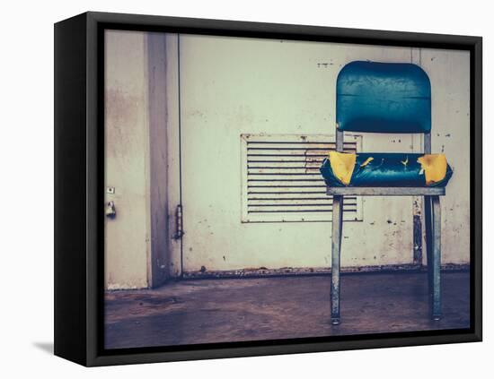 Retro Damaged Chair-Mr Doomits-Framed Premier Image Canvas