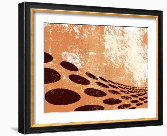 Retro Dots-one AND only-Framed Photographic Print