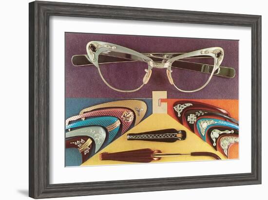 Retro Eyeglasses-null-Framed Art Print