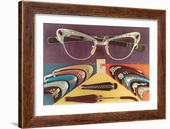 Retro Eyeglasses-null-Framed Art Print