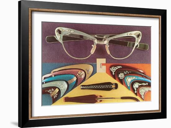 Retro Eyeglasses-null-Framed Art Print