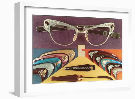 Retro Eyeglasses-null-Framed Art Print