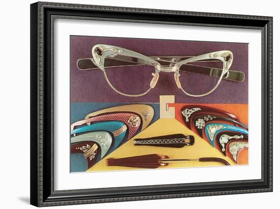 Retro Eyeglasses-null-Framed Art Print