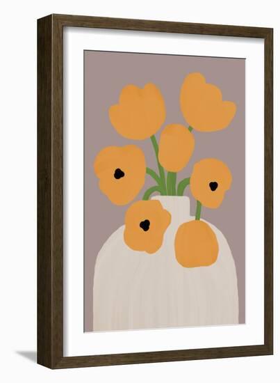 Retro Florals - Pot-Dana Shek-Framed Giclee Print