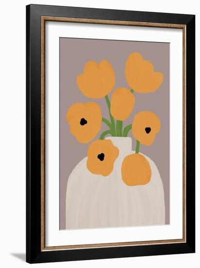 Retro Florals - Pot-Dana Shek-Framed Giclee Print