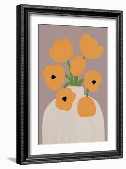 Retro Florals - Pot-Dana Shek-Framed Giclee Print