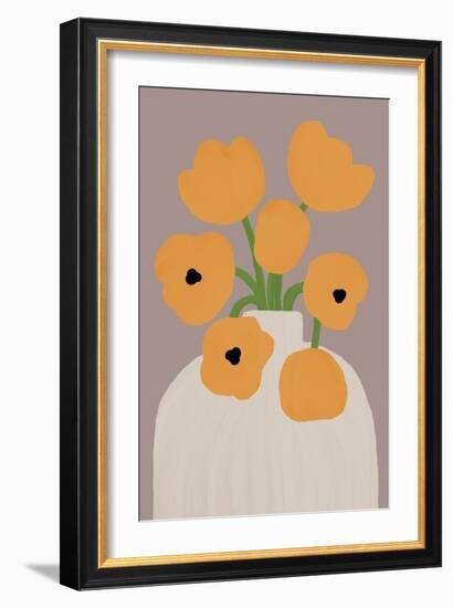 Retro Florals - Pot-Dana Shek-Framed Giclee Print