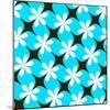 Retro Flower Pattern Blue-null-Mounted Giclee Print