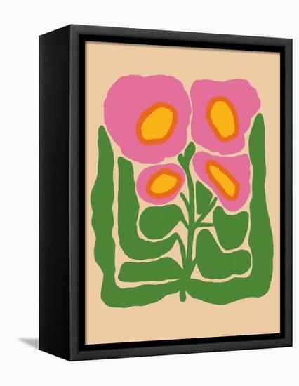 Retro Flower Print IV-Dariia Khotenko-Framed Premier Image Canvas