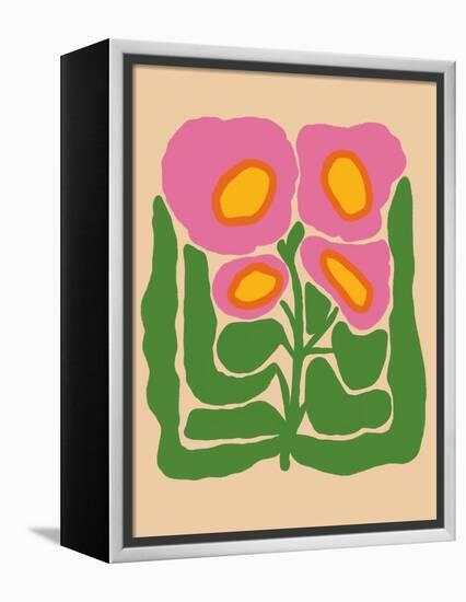 Retro Flower Print IV-Dariia Khotenko-Framed Premier Image Canvas