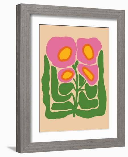 Retro Flower Print IV-Dariia Khotenko-Framed Photographic Print