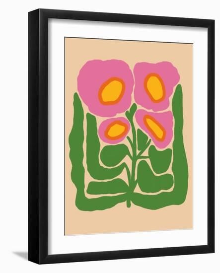 Retro Flower Print IV-Dariia Khotenko-Framed Photographic Print