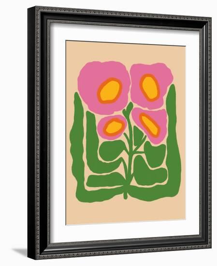 Retro Flower Print IV-Dariia Khotenko-Framed Photographic Print