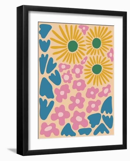 Retro Flower Print VI-Dariia Khotenko-Framed Photographic Print