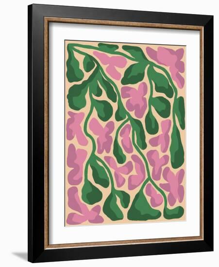 Retro Flower Print X-Dariia Khotenko-Framed Photographic Print