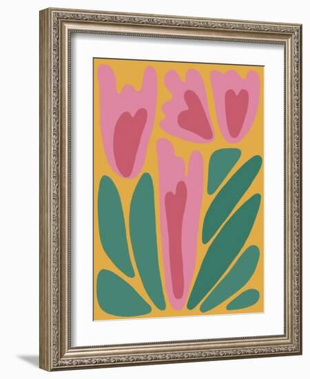 Retro Flower Print-Dariia Khotenko-Framed Photographic Print