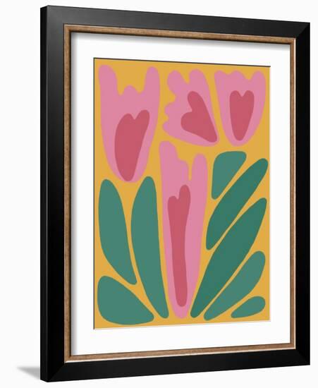 Retro Flower Print-Dariia Khotenko-Framed Photographic Print