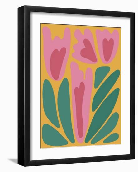 Retro Flower Print-Dariia Khotenko-Framed Photographic Print