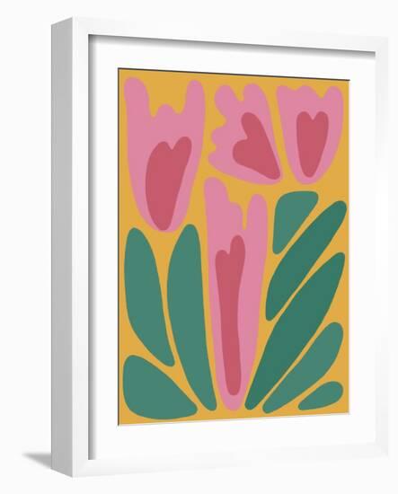 Retro Flower Print-Dariia Khotenko-Framed Photographic Print