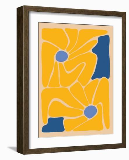 Retro Flower Print-Dariia Khotenko-Framed Photographic Print