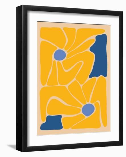 Retro Flower Print-Dariia Khotenko-Framed Photographic Print